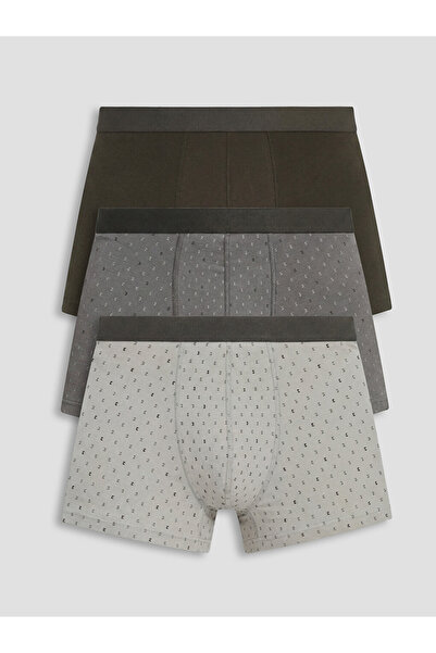 LC Waikiki Rmz Gi̇yi̇m Farkiyla Standardfit Men's Boxer 3-Pack