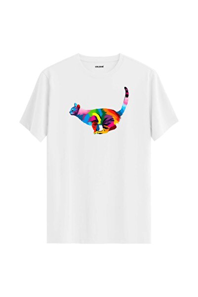 Colermi Colorful Luna Cat Printed T-Shirt