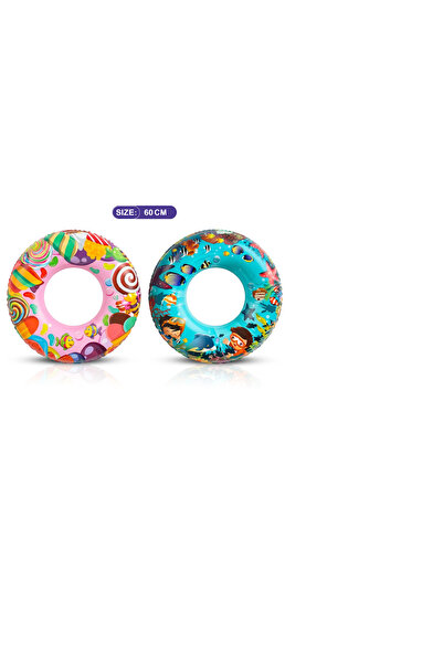 iTajir Children's Swimming Ring Toy with 2 Distinctive Designs (Colorful Cand...