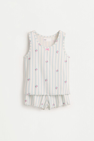 LEFTIES Desenli kısa pijama takımı
