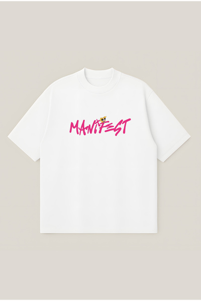Moon Dancer Manifest Lidya Powerpuffx Printed Oversize Boxy Cut Unisex 100% C...