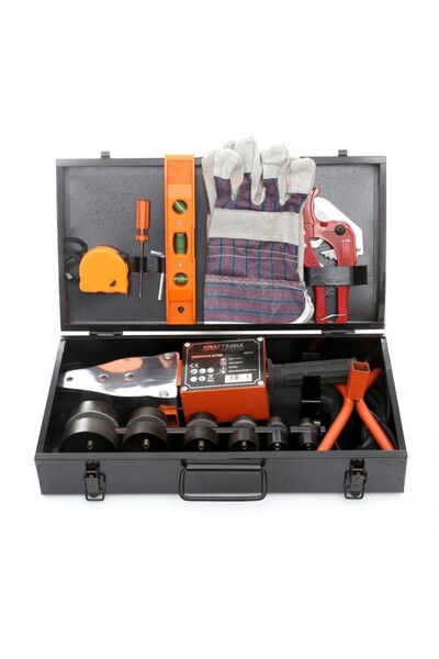 Kraft&dele Kit de sudură pentru țevi PPR, 12 piese, 2900W, KD3072