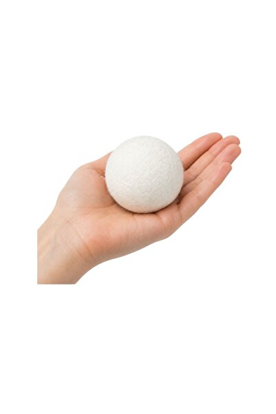 LeanToys Hypoallergenic 7 cm natural Wool dryer balls, white, 6 pieces