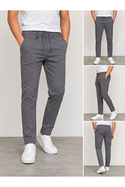 KAMER ERKEK BAĞCIKLI JOGGER CHİNO GRİ PANTOLON