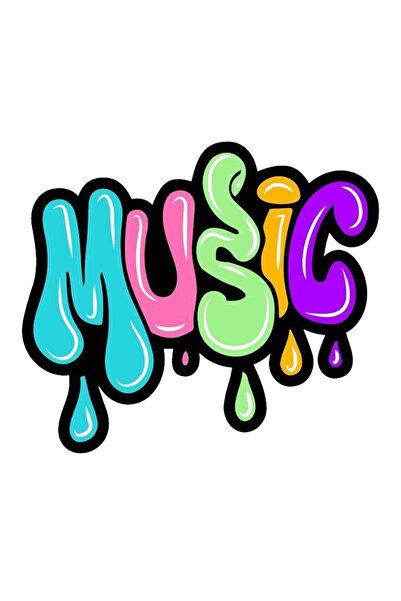 MegaSticker Colorful Music Sticker for Car, Motorcycle, Helmet, Laptop, Glass...
