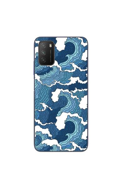 OEM Case compatible with Xiaomi Poco M3 Silicone Gel Tpu Model Crazy Waves