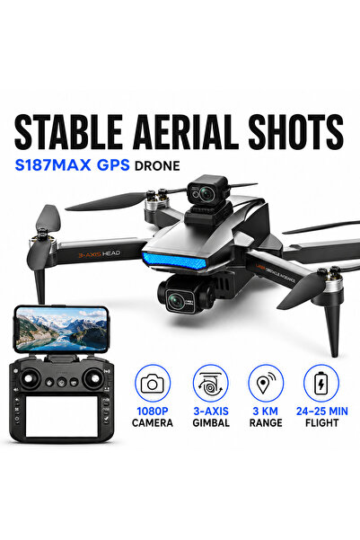 iTin Drona S187MAX GPS cu camera 1080P, gimbal 3 axe, camera dubla, evitare o...