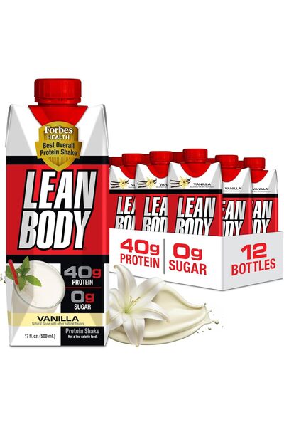 Labrada Nutrition مشروب بروتين لين بودي الجاهز للشرب بنكهة الفانيليا، 500 مل ...