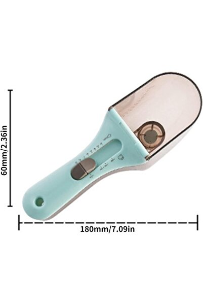 Arabest Dog Cat Food Scoop, Multi Functional Spoon with Adjustable Scale, Mag...