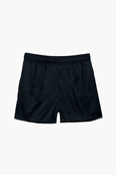 Paul Kenzie Erkek Saten Şort - Silky Black