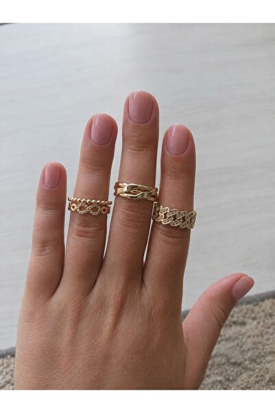IAMIRA Top Bottom Set of 3 plated, adjustable rings