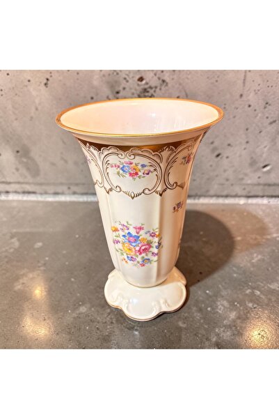 Bavaria Vintage Çiçek Desenli Vazo
