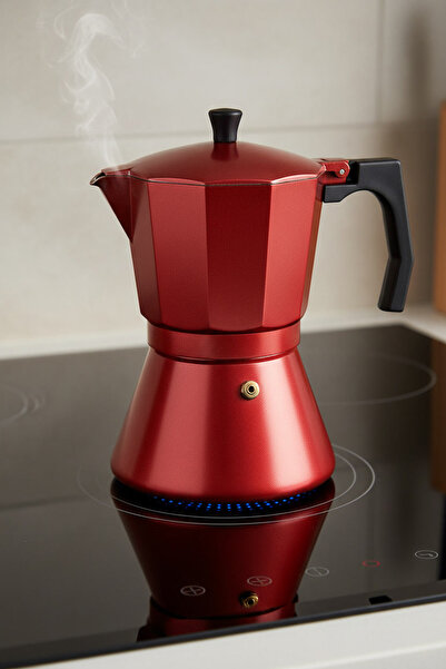 VODİNOX Induction Moka Pot Coffee Pot Espresso Coffee Maker 6 Cups - 300 ml -...