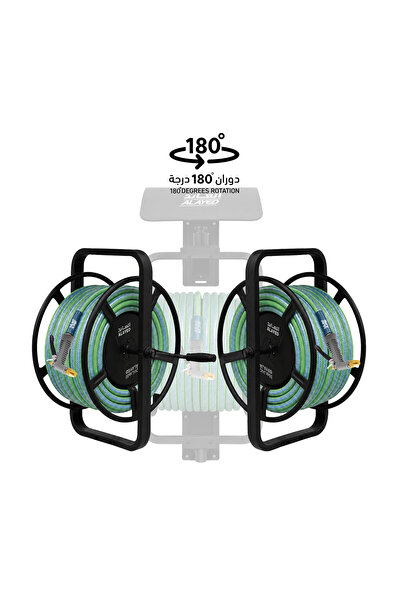 ALAYED 180 Degree Rotation 5/8 Inch 30m Long Hose Reel for Water and Garden I...