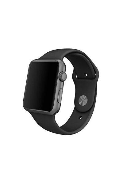 OEM Λουράκι σιλικόνης για Apple Watch 42/44/45/49mm - Μαύρο