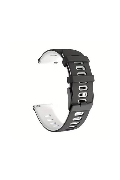 OEM Δίχρωμο λουράκι σιλικόνης Huawei Watch 4 46mm Watch 4 Pro 48mm Μαύρο Λευκό