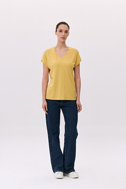 DAIDO Viskon V Yaka Basic T-Shirt