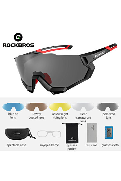 choice2 ROCKBROS 10131 black ROCKBROS Bicycle Polarized Glasses With 5 lens U...