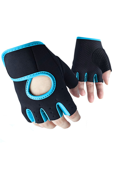 Choice M blue Women Men Fitness Gym Gloves Weightlifting Gloves Half Finger B...