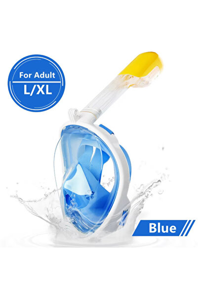 Choice7 Blue L XL Adult Underwater Scuba Anti Fog Full Face Diving Mask Snork...