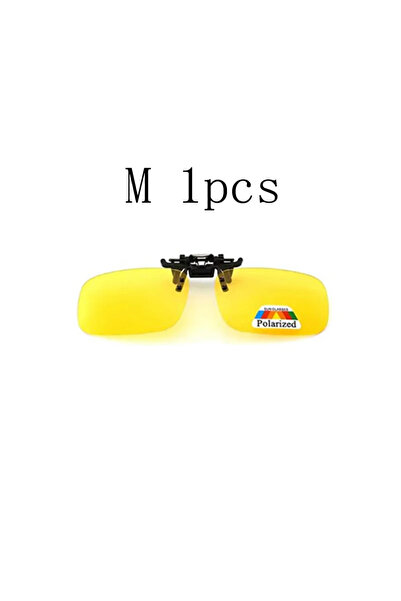 Choice9 Yellow M 1Pcs 4 Color Grey Lenses Polarized Sunglasses Clip On Flip U...