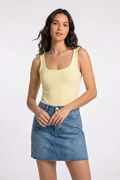 Tudors Women's Slim Fit Narrow Cut Strappy Square Neck Open Back Sandy Fabric...