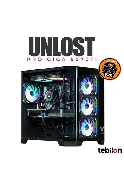 TEBİLON UNLOST X-AMD RYZEN 7600-MSI GeForce RTX 5070 12GB-MSI PRO B840M B-16G...