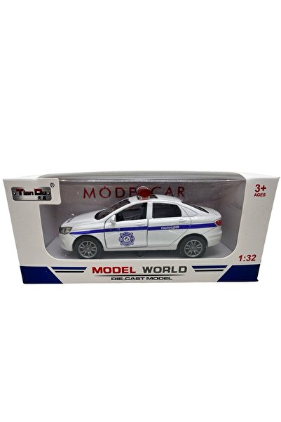 JPT Mașină de poliție turnată sub presiune la scară 1:32 cu lumini și sunete