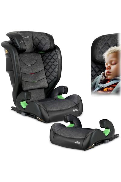 NUKIDO Scaun auto Louis Negru/Gri 15-36 kg ISOFIX