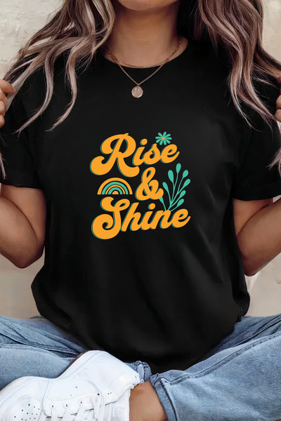Sarah's Boutique Women's T-shirt – 100% cotton – Rise Shine