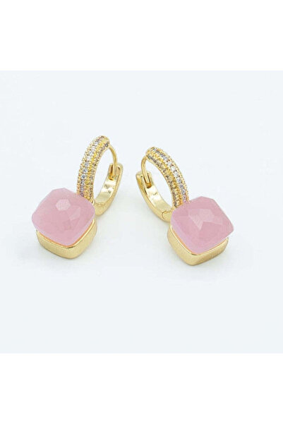 Rüzgar Alaz Pomera Pink Quartz Earrings