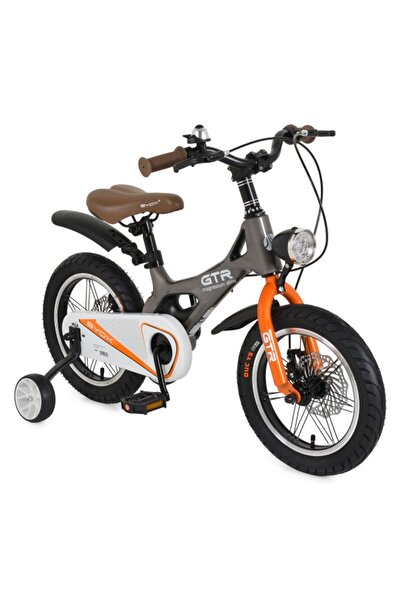 byox Bicicleta copii GTR Grey 14 inch, 3-5 ani, cadru magneziu, frane disc fa...