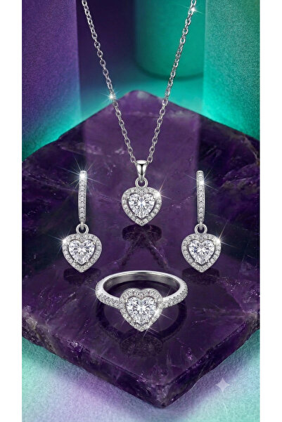NB JEWELLRY Kalp detaylı takım