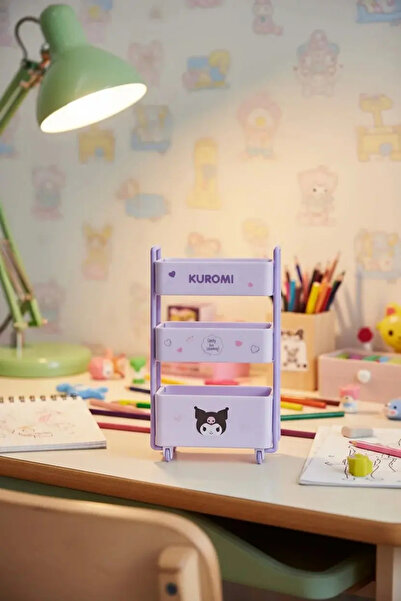 Miniso منظم طاولة عربة اليد المتدحرجة المرخصة من سانريو كورومي