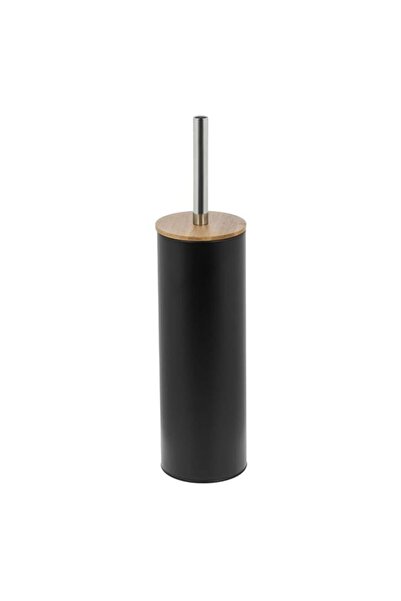 OEM Perie WC pentru Baie, Metal/Bambus, Alb, Model Cu capac din bambus, Curăț...