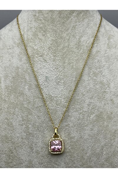 BİJU YILMAZ 26Kly04 - Steel Interlocking Heart Necklace