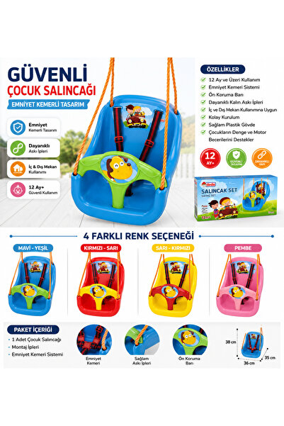 Genel Markalar Güvenlik Kemerli Çocuk Salıncağı Seti | İç ve Dış Mekan Kullan...