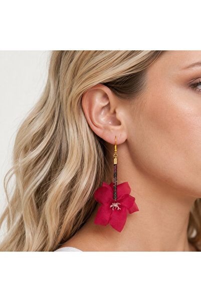Bukiro Stone-Embellished Flower Dangle Earrings – Bohemian Summer Women's Ear...