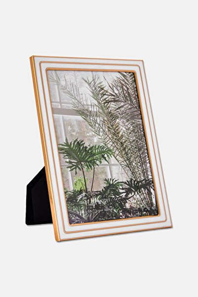 Isaac Jacobs Metal Glass Photo Frame, White