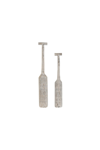 DecoDepot Set decorativ de perete 2 vâsle, lemn antichizat, 14x120 cm
