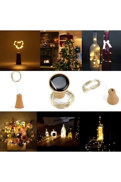 Sunlux Șir de Lumini cu Sârmă de Cupru, 2m, 20 LED-uri Lumină Caldă, Dop pent...