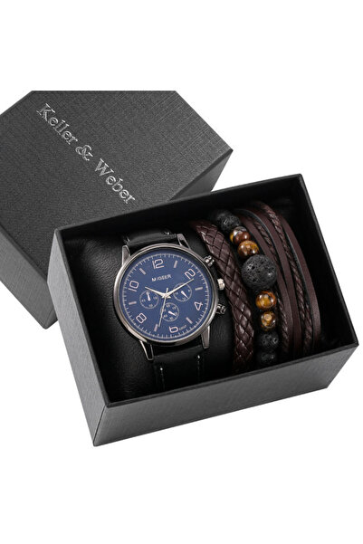 Migeer Set cadou cu ceas barbatesc TZ005 si trei bratari elegante