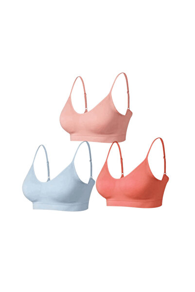 OEM Set de 3 bustiere sport pentru yoga, fără cusături, fără sârmă Comfyin, XS