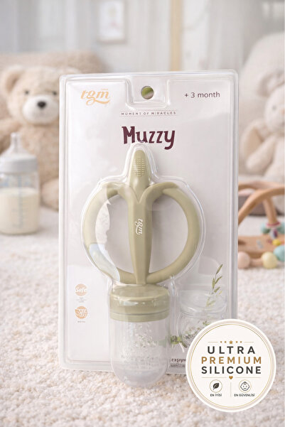 Tgm Baby Muzzy Meyve Besleyici ve Bebek Diş Kaşıyıcı ( OLİVE )