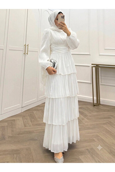 Gülsoy YENİ SEZON KAT KAT DETAYLI JAN JAN ŞİFON ELBİSE