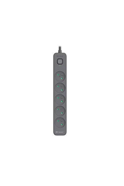 Tracer Prelungitor Power Line+, 5 prize, 5 m (Negru)
