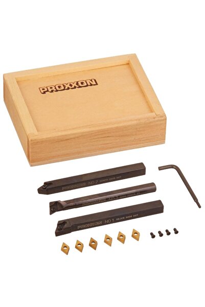 Proxxon Set de 3 cutite strung cu placute amovibile, Proxxon, 8x8x90
