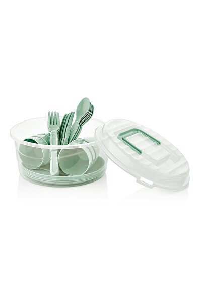 GRÜNBERG Set 31 piese pentru picnic/gratar, Grunberg, tacamuri+vesela, plasti...