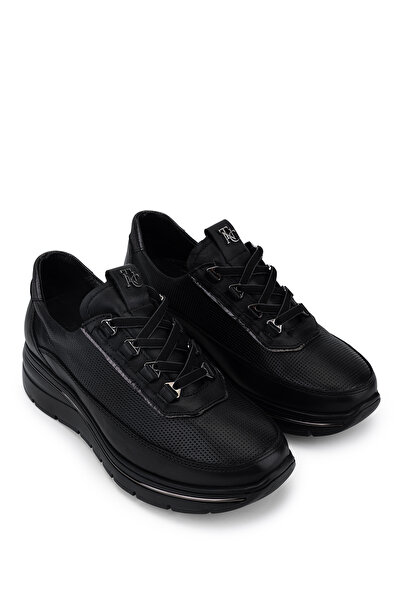 Tamer Tanca Kadın Hakiki Deri Siyah Sneakers & Spor Ayakkabı