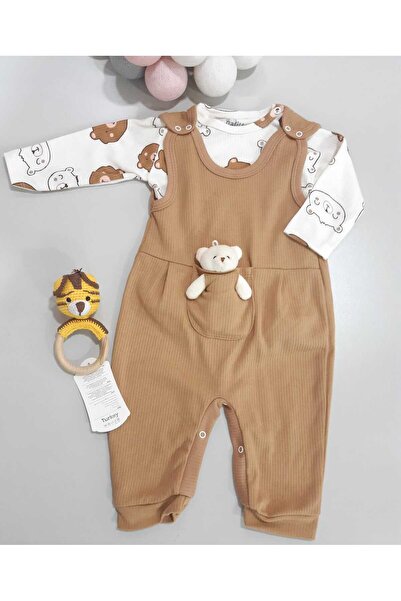 Sönmez Baby OYUNCAK AYILI PENYE SALOPET TULUM BLUZLU İKİLİ BEBE TAKIMI
